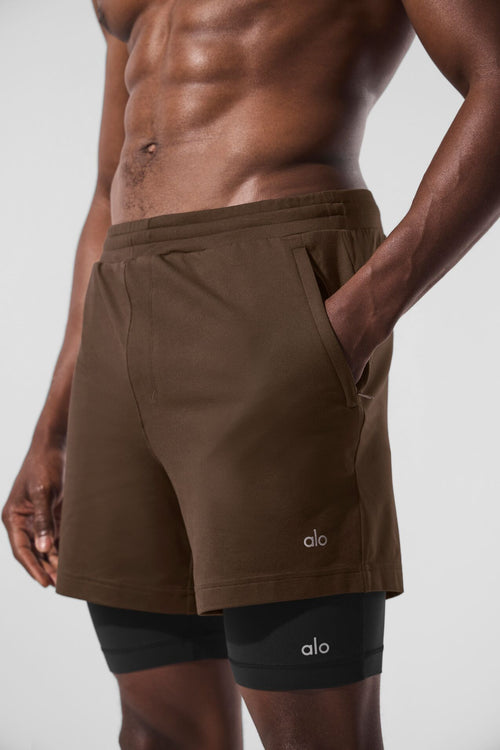 Conquer React 2-In-1 Performance Short - Espresso/Black