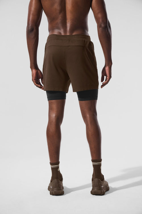 Conquer React 2-In-1 Performance Short - Espresso/Black