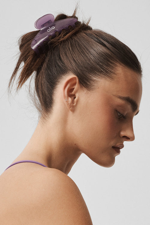 90's Claw Clip - Plum Kiss Clear