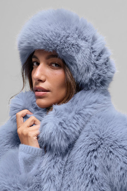 Opulent Faux Fur Wintersun Headband - Winter Frost