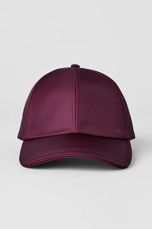 Satin Off-Duty Cap - Burgundy