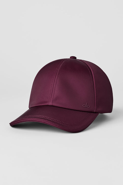 Satin Off-Duty Cap - Burgundy