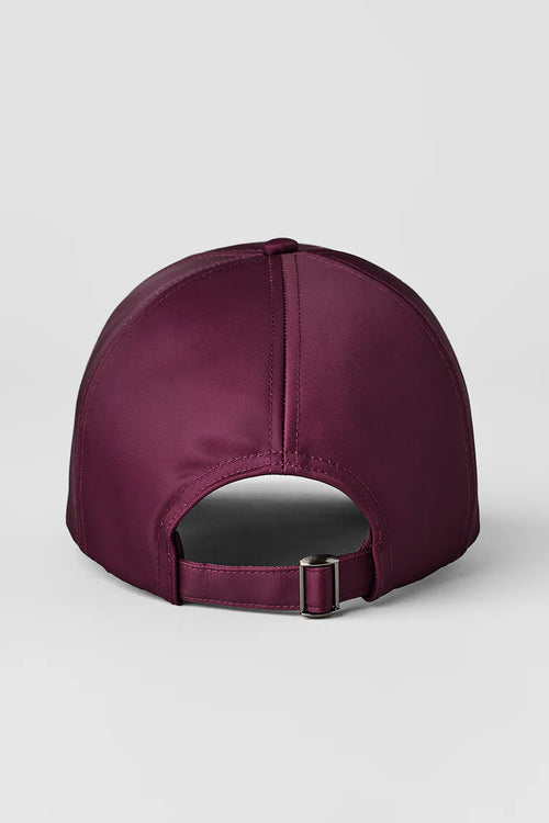 Satin Off-Duty Cap - Burgundy