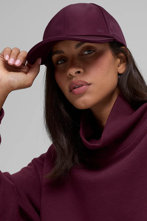 Satin Off-Duty Cap - Burgundy