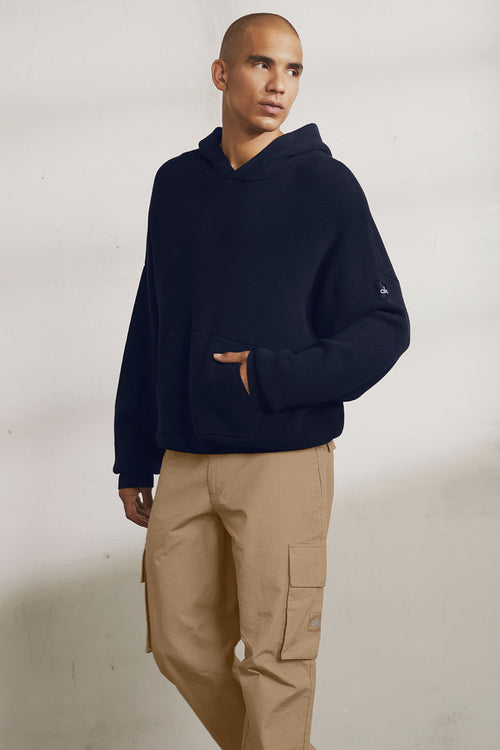 Scholar Hooded Sweater - Navy