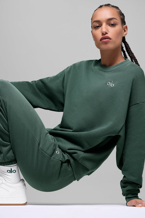 Accolade Crew Neck Pullover - Clover Green