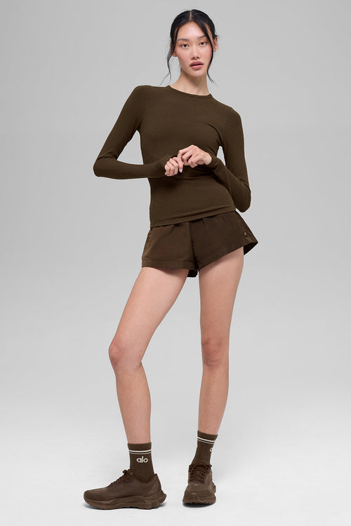 Ribbed Modal Long Sleeve - Espresso
