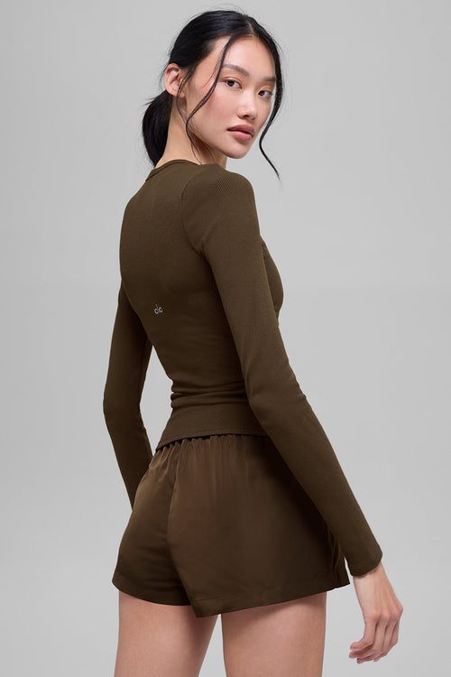 Ribbed Modal Long Sleeve - Espresso
