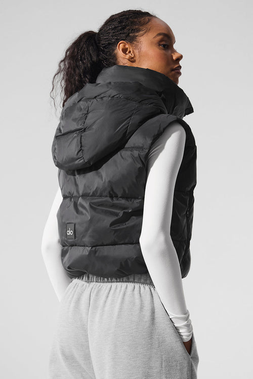 Gold Rush Puffer Vest - Black