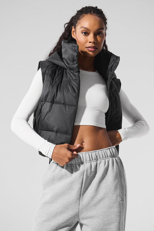 Gold Rush Puffer Vest - Black
