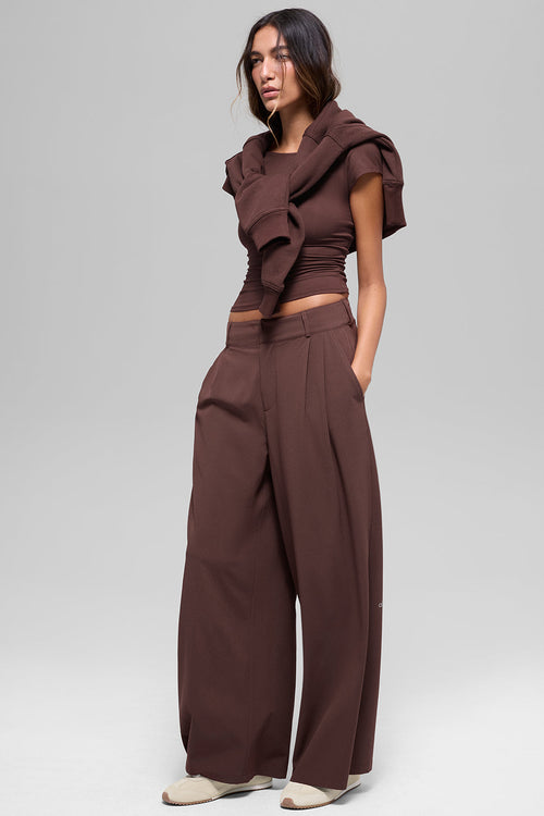 High-Waist Dreamscape Trouser (Regular) - Brownstone
