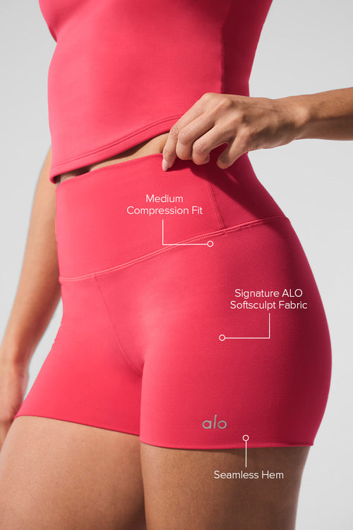 3" ALO Softsculpt High-Waist Precision Short - Candy Red