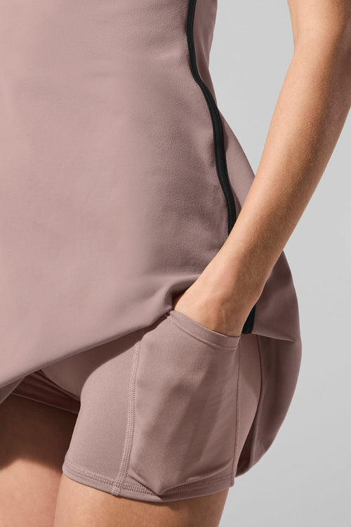 Airbrush Streamlined Dress - Taupe/Black