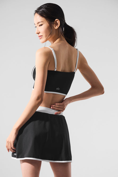 Airbrush Streamlined Bra Tank - Black/White