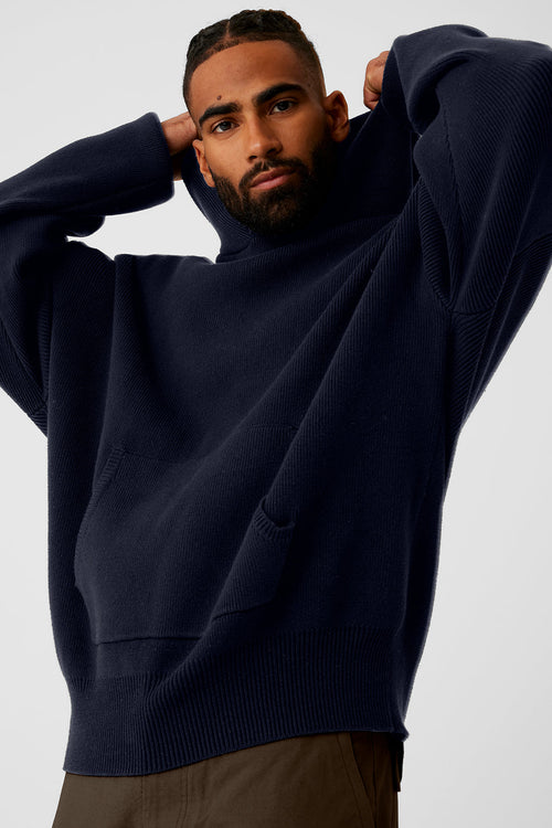 Scholar Hooded Sweater - Navy