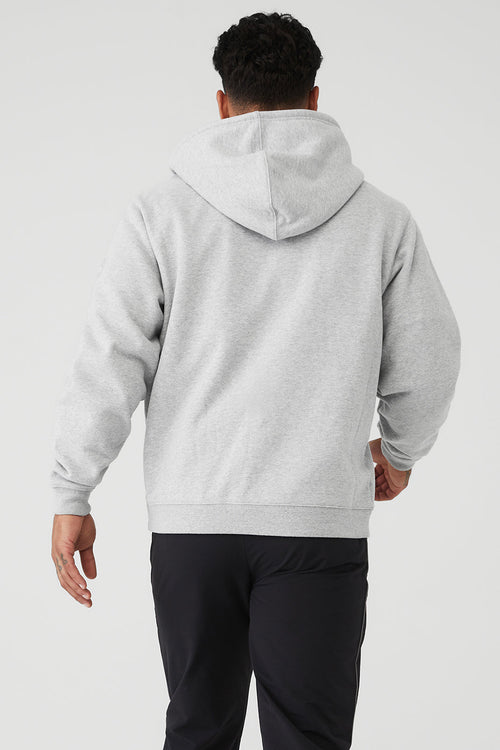 Renown Heavy Weight Full Zip Hoodie - Athletic Heather Grey