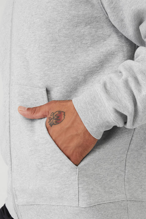 Renown Heavy Weight Full Zip Hoodie - Athletic Heather Grey