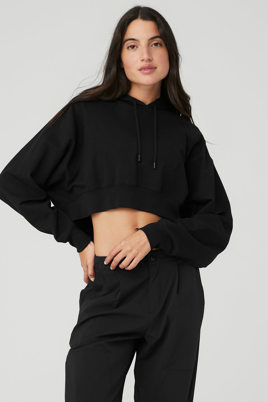 Alo double take crop sweatshirt hot sale