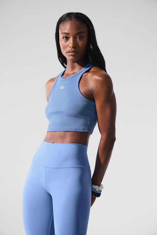 High-Waist Airbrush Legging - Crystal Clear Blue