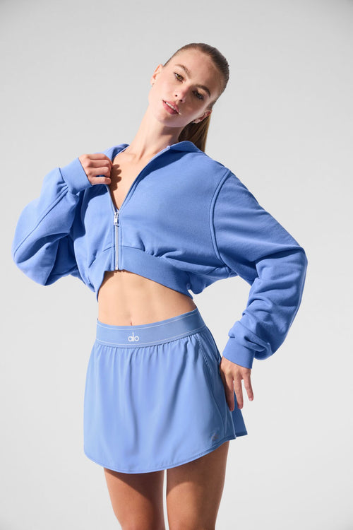 Sweet Escape Zip Up Hoodie - Crystal Clear Blue
