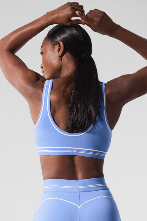 Airbrush Heart Throb Bra - Crystal Clear Blue/White