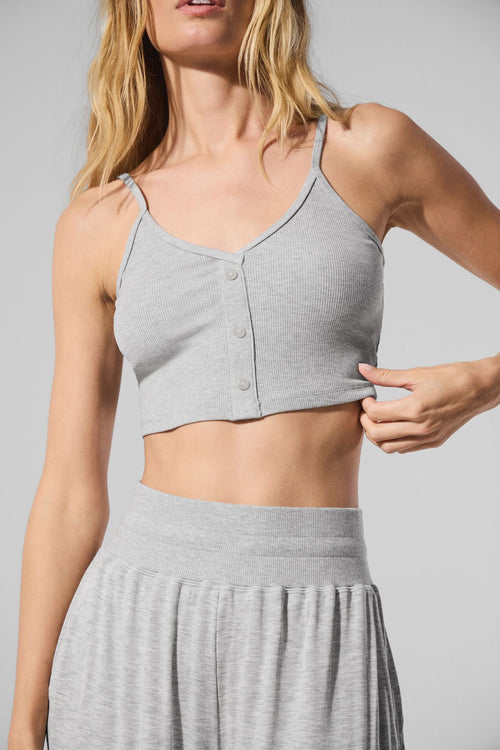 Ribbed Delicate Lounge Tank - Athletic Heather Grey