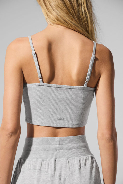 Ribbed Delicate Lounge Tank - Athletic Heather Grey