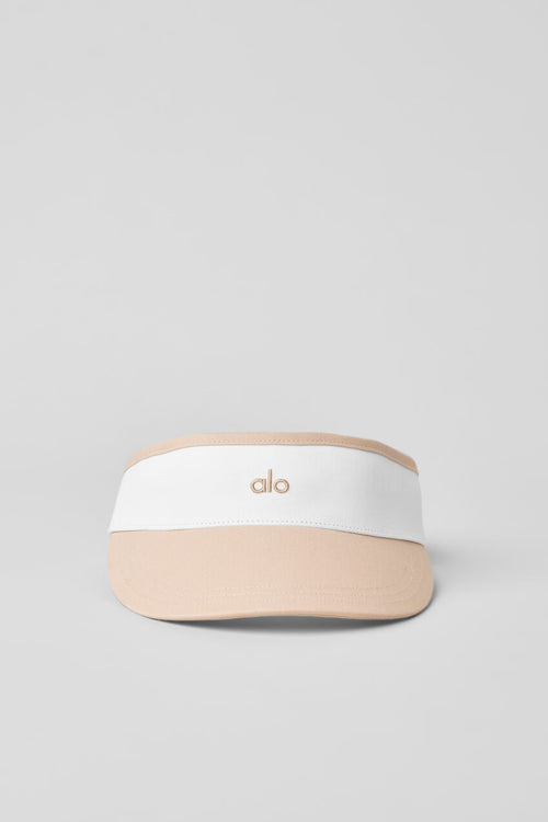 Colorblock Visor - Macadamia/White