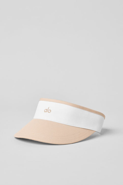 Colorblock Visor - Macadamia/White
