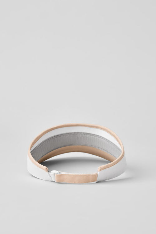 Colorblock Visor - Macadamia/White