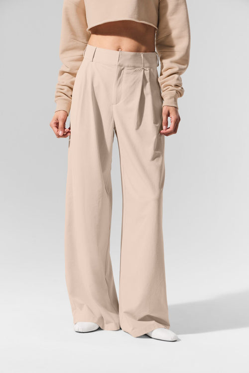 High-Waist Dreamscape Trouser (Regular) - Macadamia
