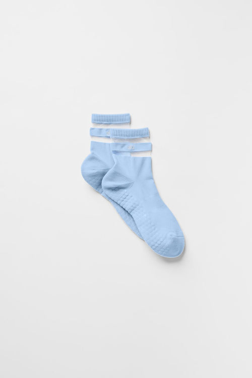 Women'S Pulse Grip Sock - Seashell Blue
