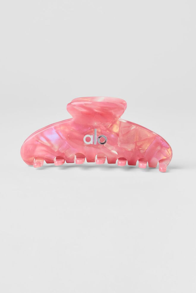 90's Claw Clip - Pink Wild Rose Pearl