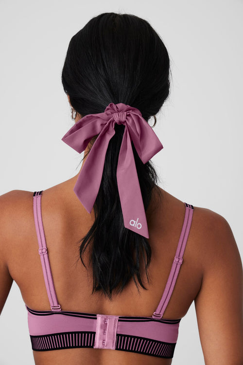 Love Knots Tie Scrunchie - Soft Mulberry