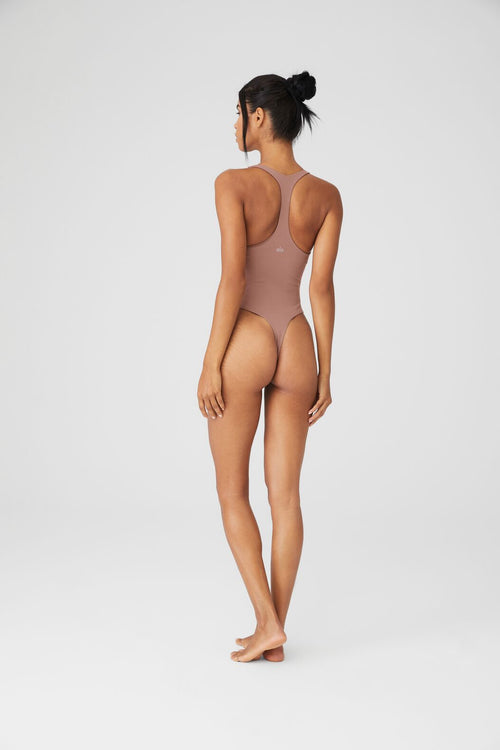 Sleek Back Bodysuit - Gravel