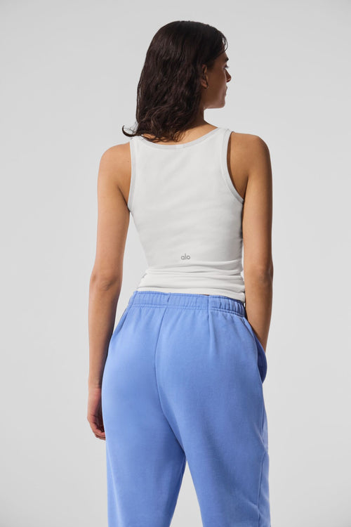 Ribbed Mesh Secret Tank - White