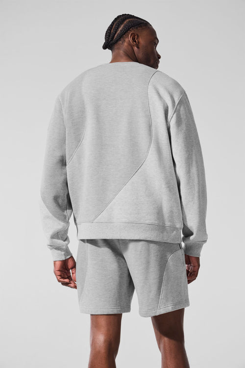 Make Waves Crew Neck Pullover - Athletic Heather Grey Tonal