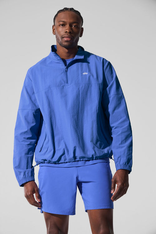 Light Weight Takeaway Track Pullover - Marathon Blue