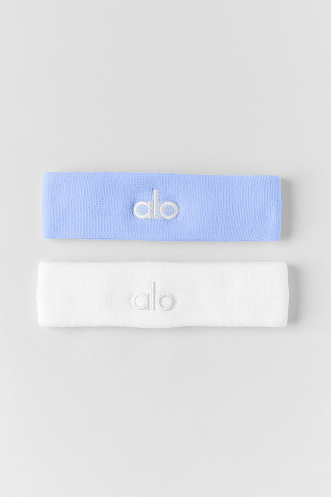 Glow Sweatband (2-Pack) - Light Provence Blue/White