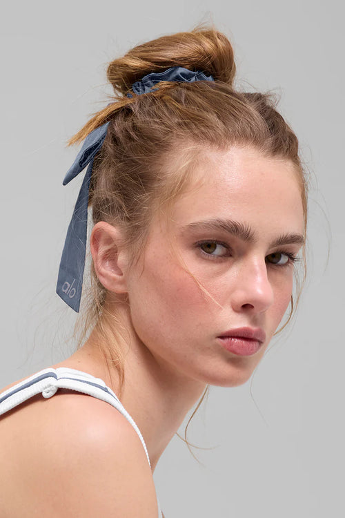 Love Knots Tie Scrunchie - Bluestone