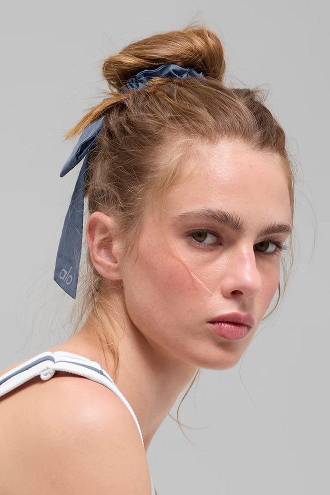 Love Knots Tie Scrunchie - Bluestone