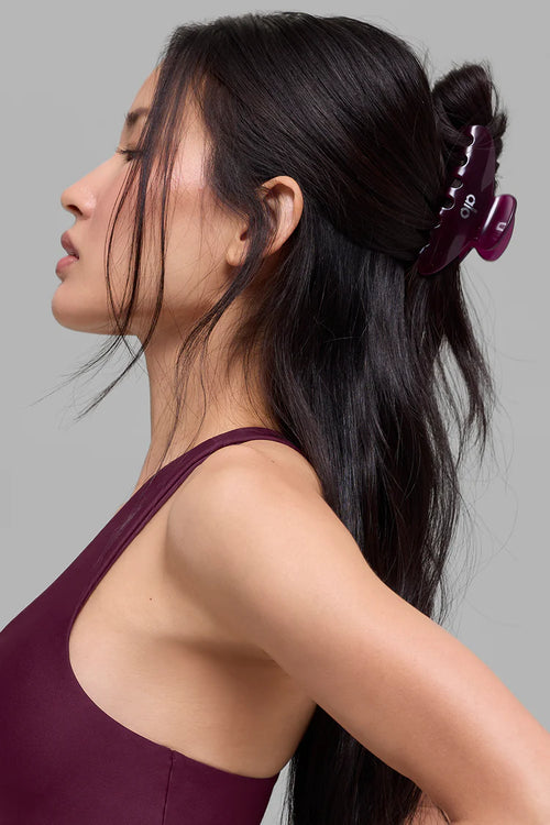 90's Claw Clip - Burgundy Clear