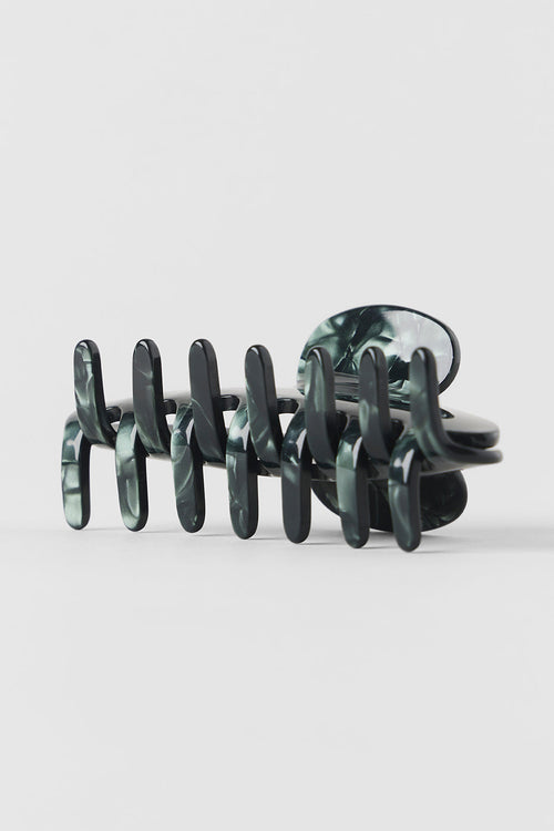 90's Claw Clip - Clover Green Agate