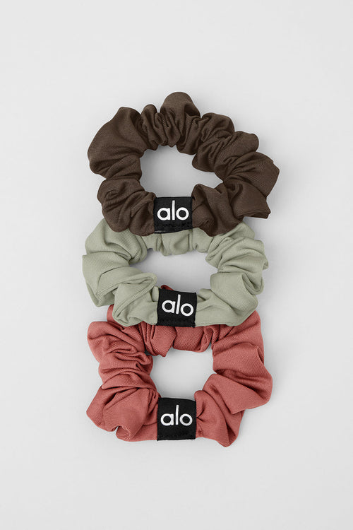 Fresh Mini Scrunchie (3-Pack) - Limestone/Olive Tree/Soft Terracotta