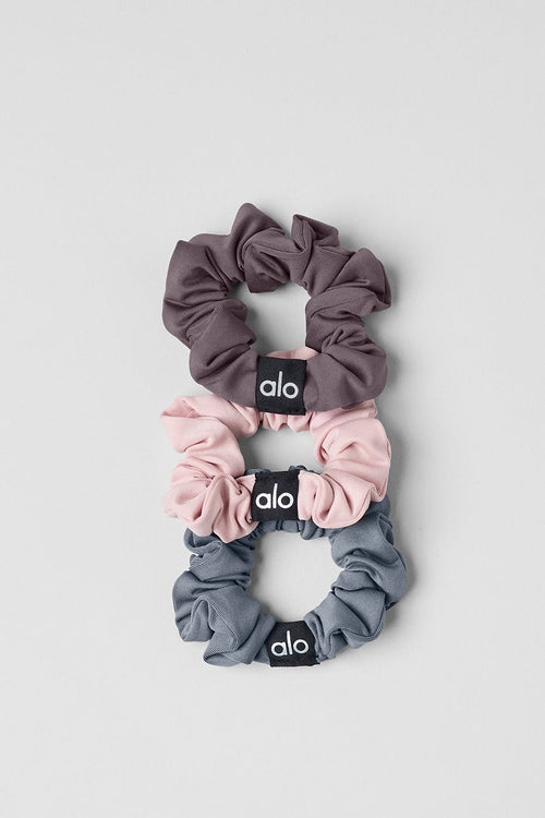 Fresh Mini Scrunchie 3-Pack - Ballet Pink/Raisinette/Steel Grey