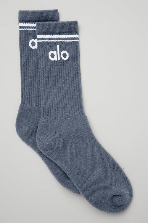 Unisex Throwback Sock - Bluestone/White