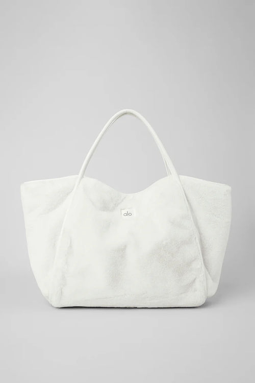 Faux Fur Tote Bag - Ivory