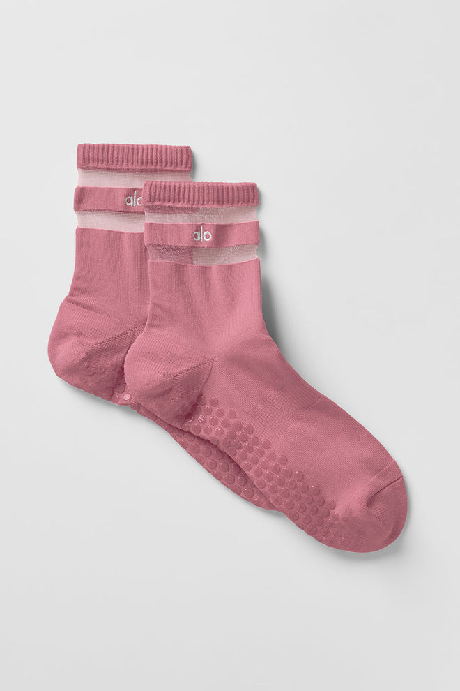 Women's Pulse Grip Sock - Pink Wild Rose