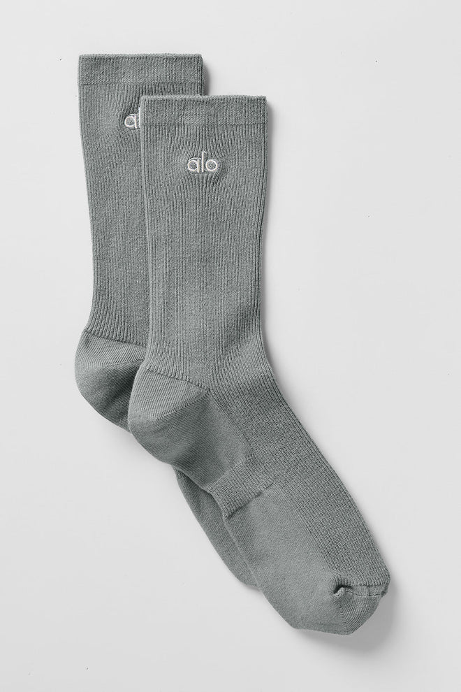 Unisex Half-Crew Understated Sock - Lunar Grey