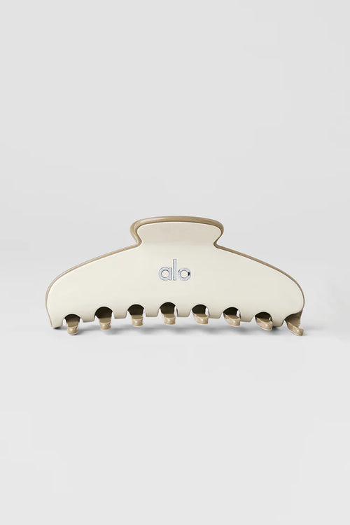 Outline Claw Clip - Bone/Light Cocoa